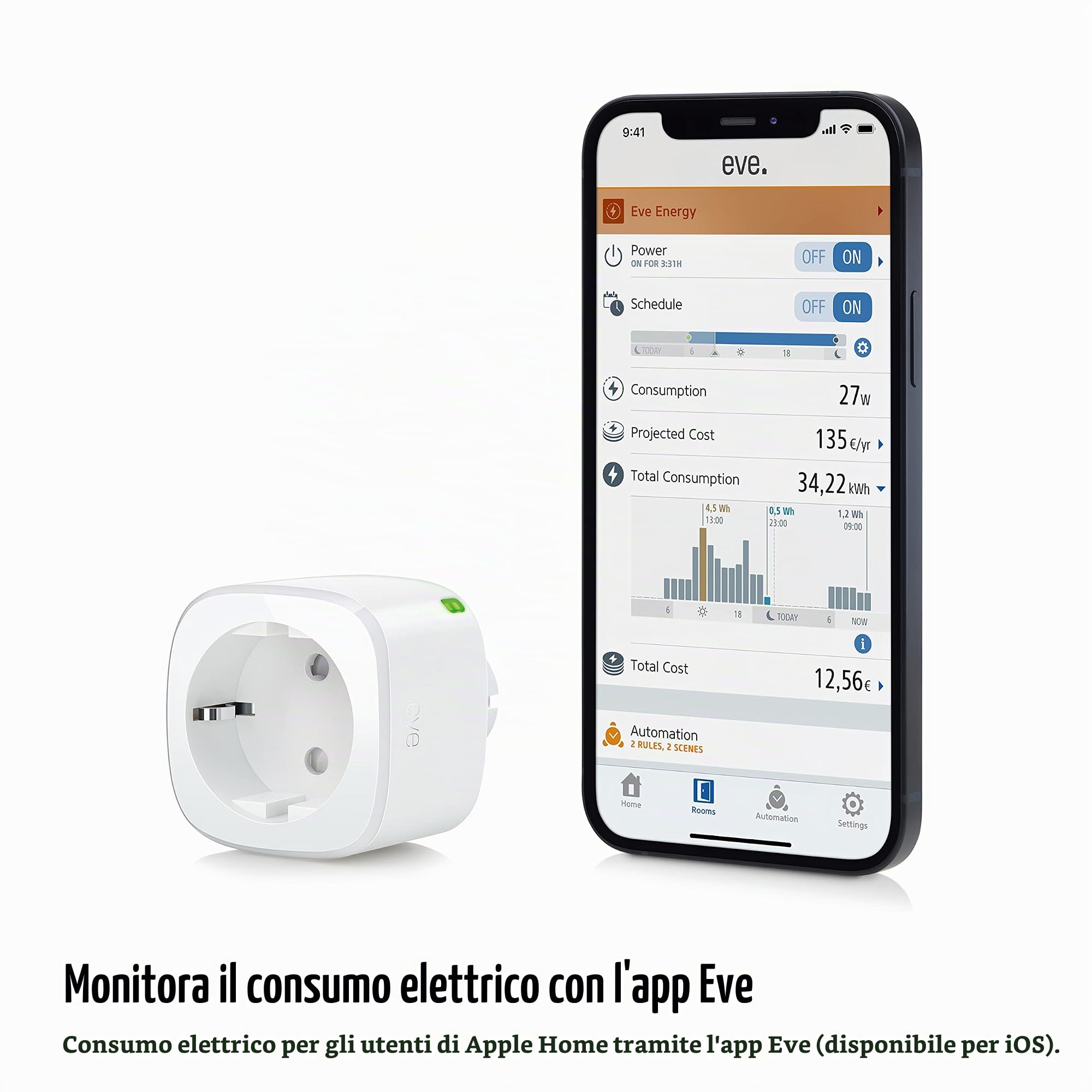Eve Energy Matter presa intelligente monitoraggio consumi pack 4