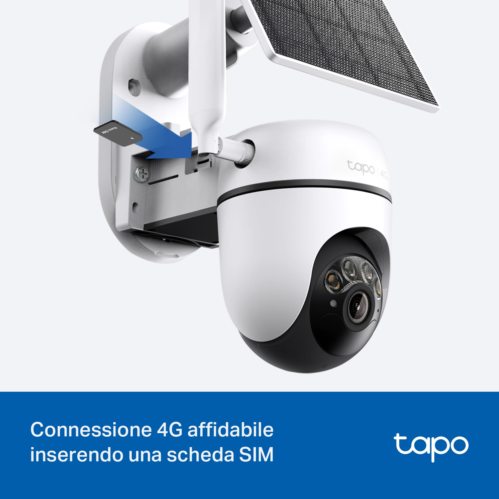 Tapo C615G Kit Telecamera 4G Solare Bianco Perla 2K